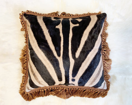 One of a Kind Zebra Pillow,  19" - FORSYTH