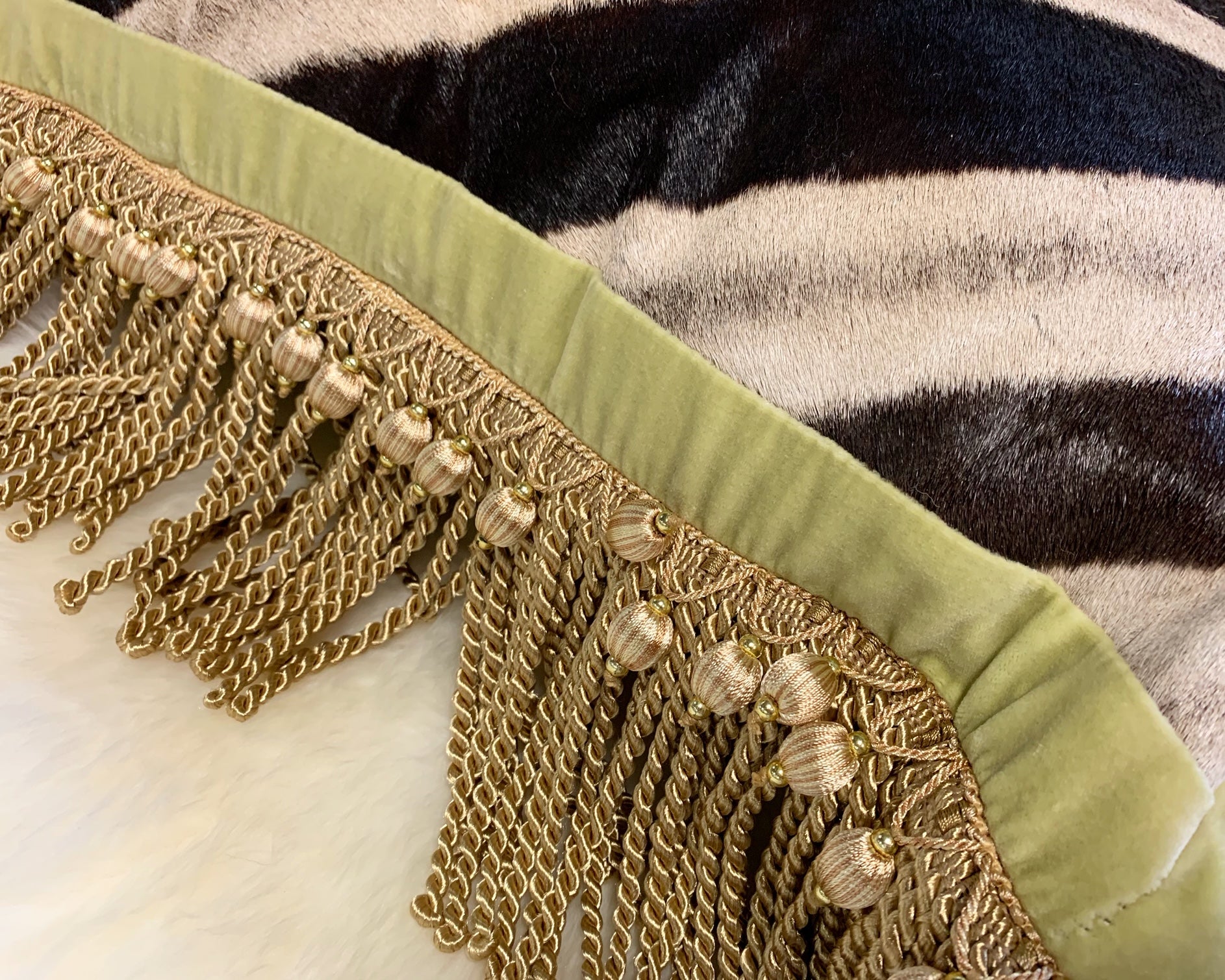 One of a Kind Zebra Pillow,  20" - FORSYTH