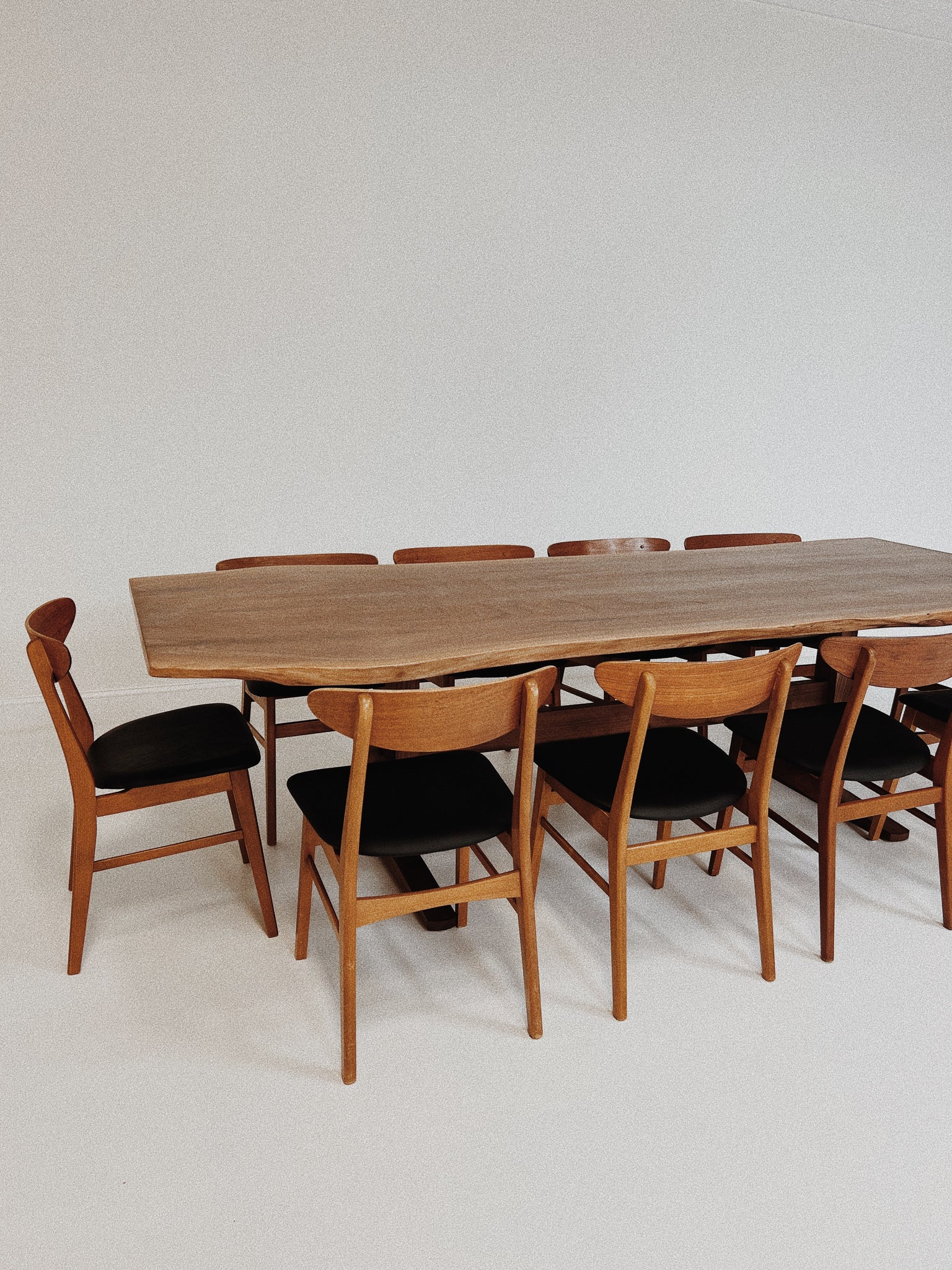 ON HOLD Walnut Trestle Dining Table