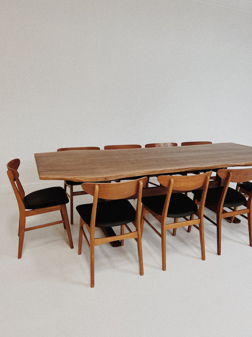 ON HOLD Walnut Trestle Dining Table