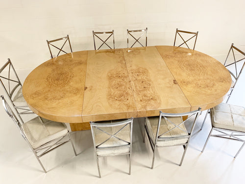 Burl Wood Oval Dining Table - FORSYTH