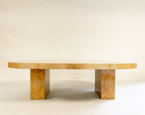 Burl Wood Oval Dining Table - FORSYTH