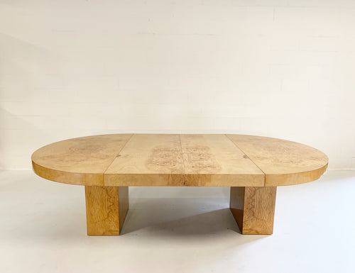 Burl Wood Oval Dining Table - FORSYTH