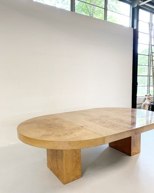 Burl Wood Oval Dining Table - FORSYTH