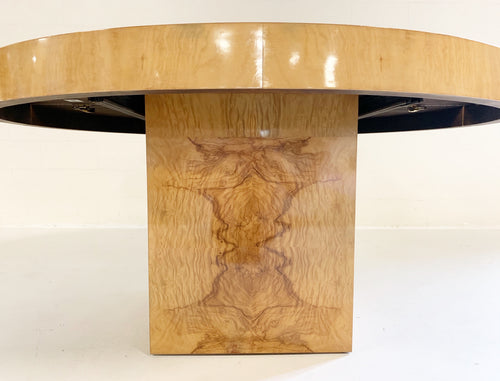Burl Wood Oval Dining Table - FORSYTH