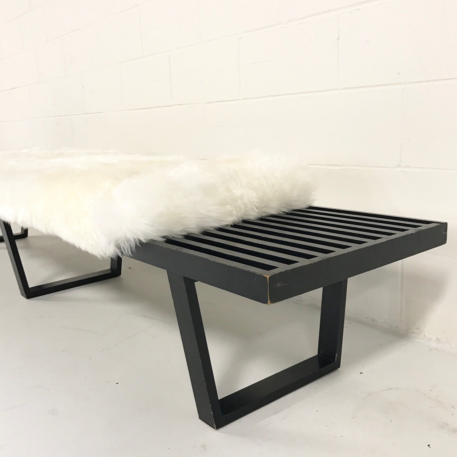 Model 4693 Platform Bench with Sheepskin Cushion - FORSYTH