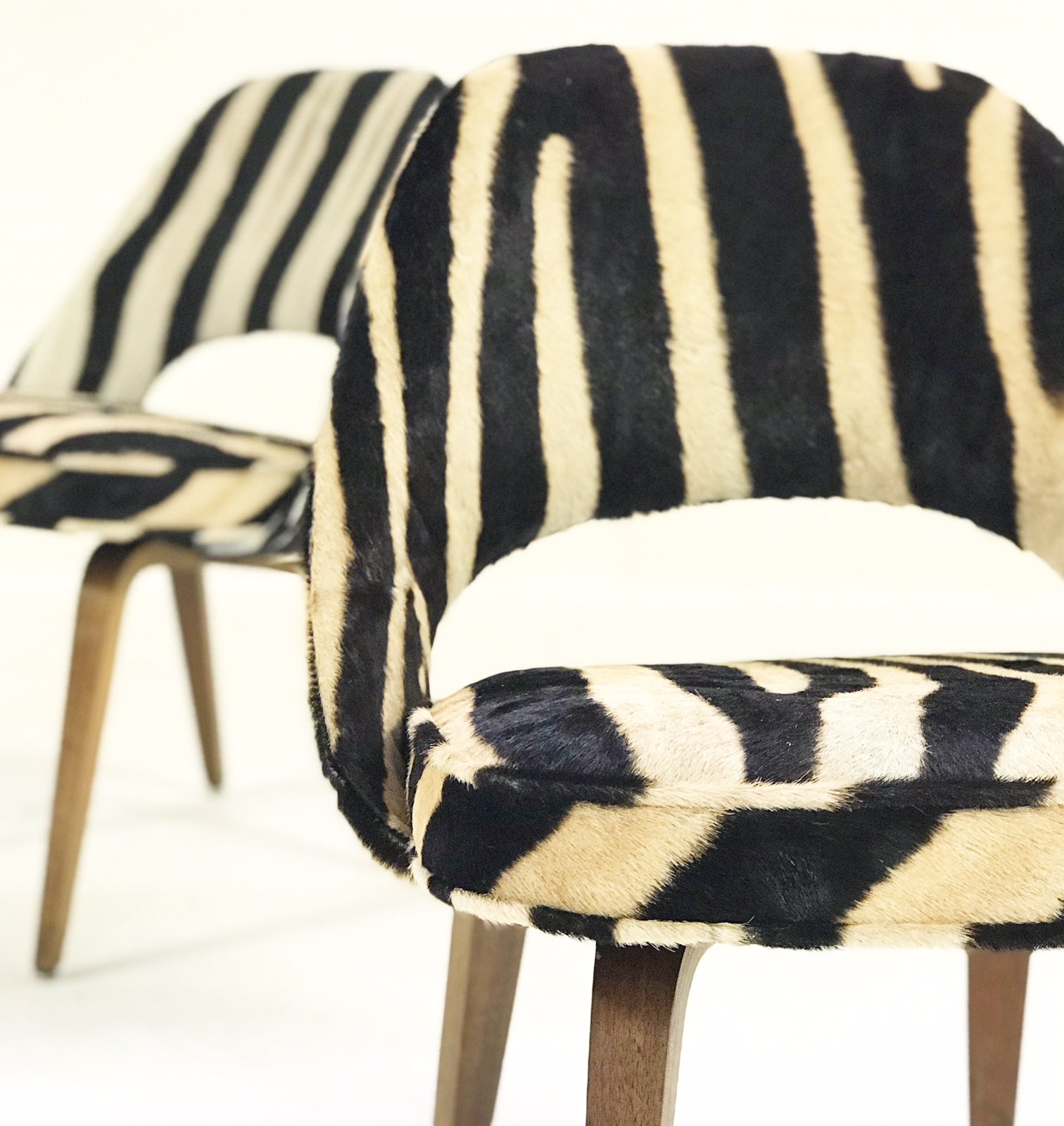 Executive Chairs in Zebra Hide, pair - FORSYTH