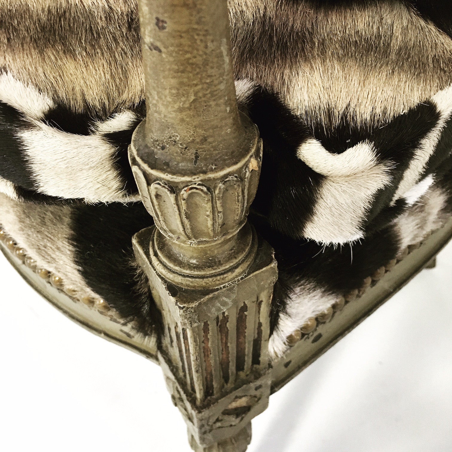 French Boudoir Armchair in Zebra Hide - FORSYTH