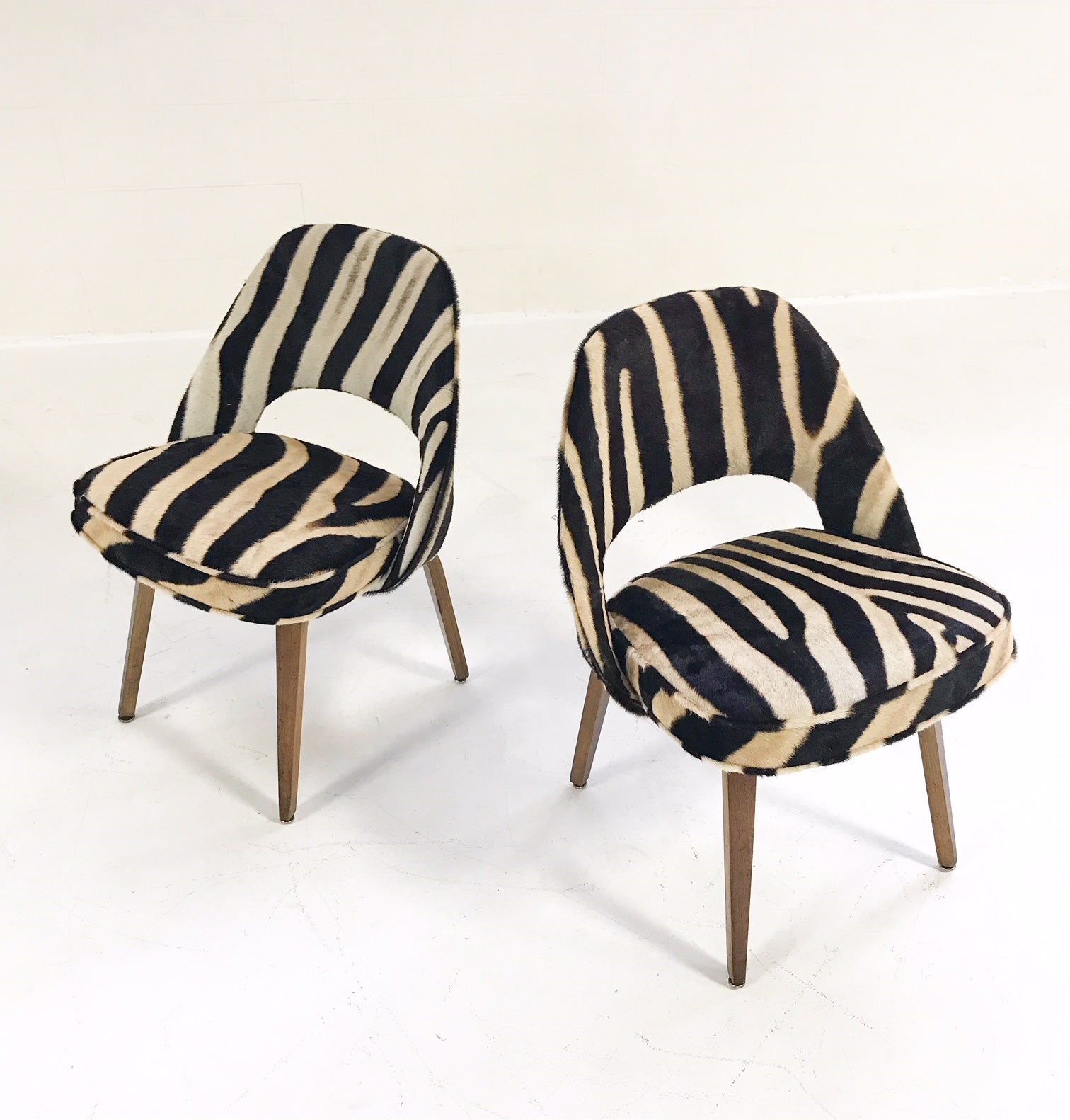 Executive Chairs in Zebra Hide, pair - FORSYTH