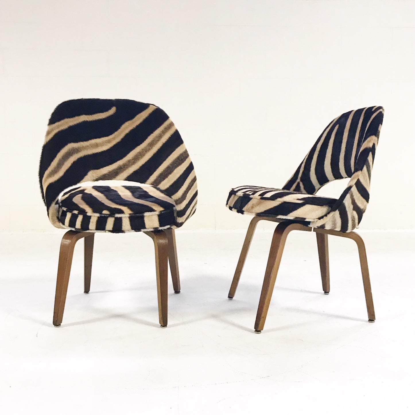 Executive Chairs in Zebra Hide, pair - FORSYTH