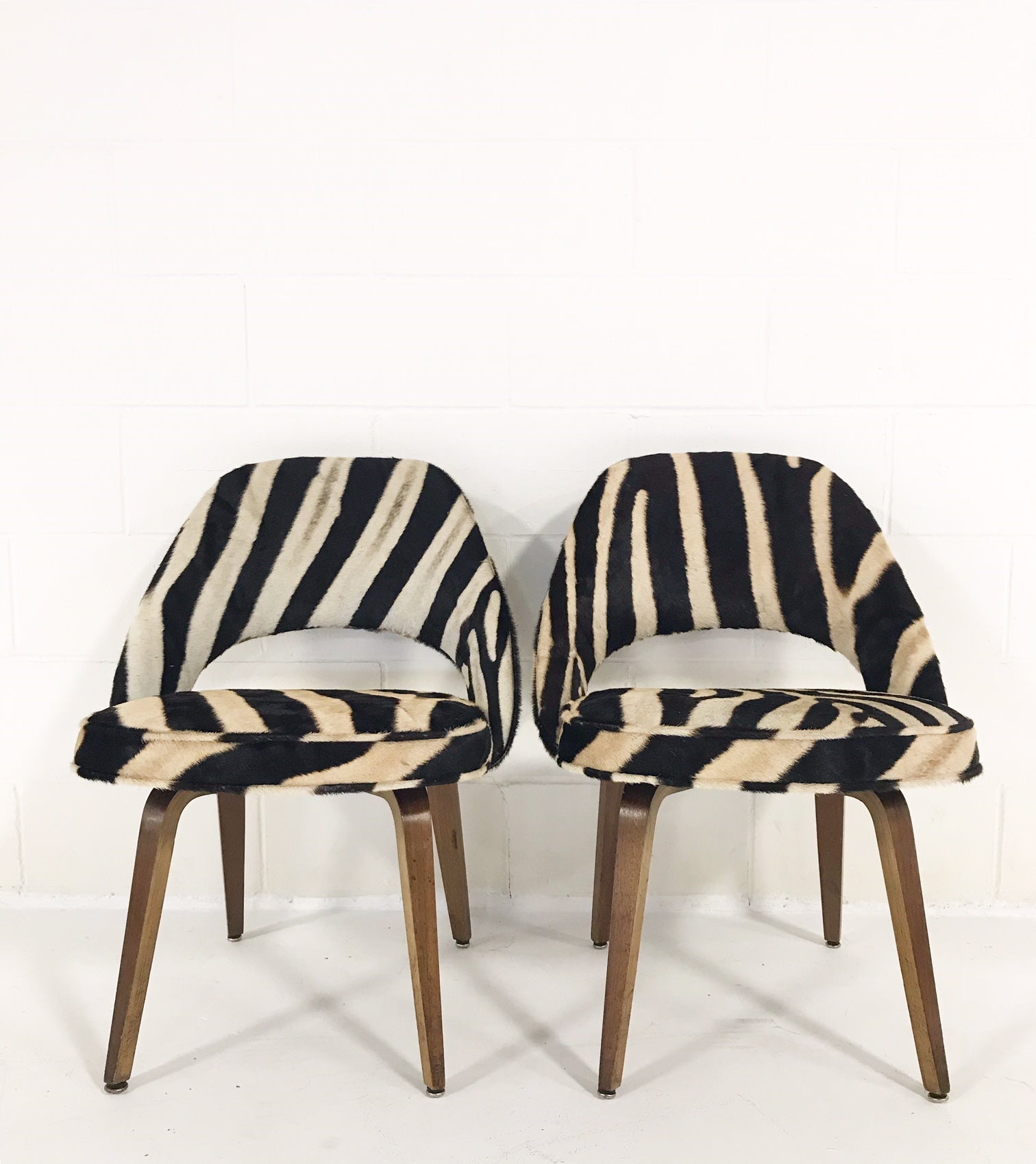 Executive Chairs in Zebra Hide, pair - FORSYTH