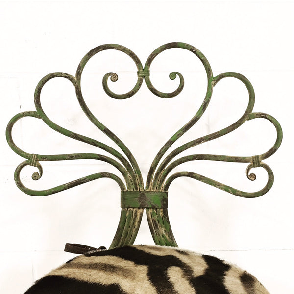 French Garden Chair with Zebra Cushion - FORSYTH