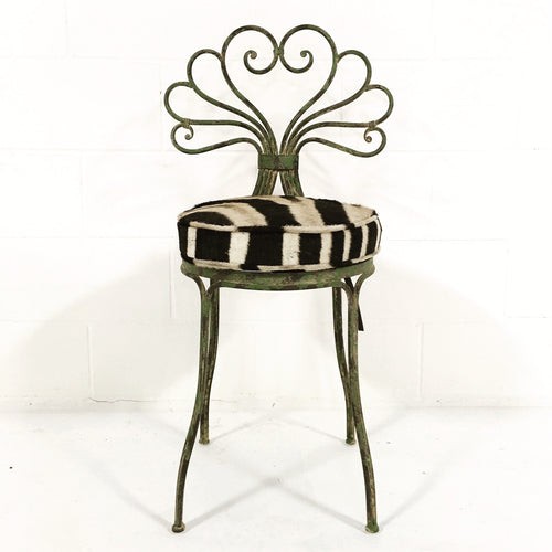 French Garden Chair with Zebra Cushion - FORSYTH