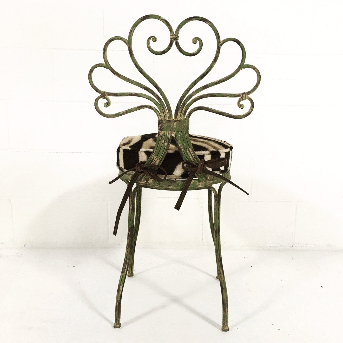 French Garden Chair with Zebra Cushion - FORSYTH