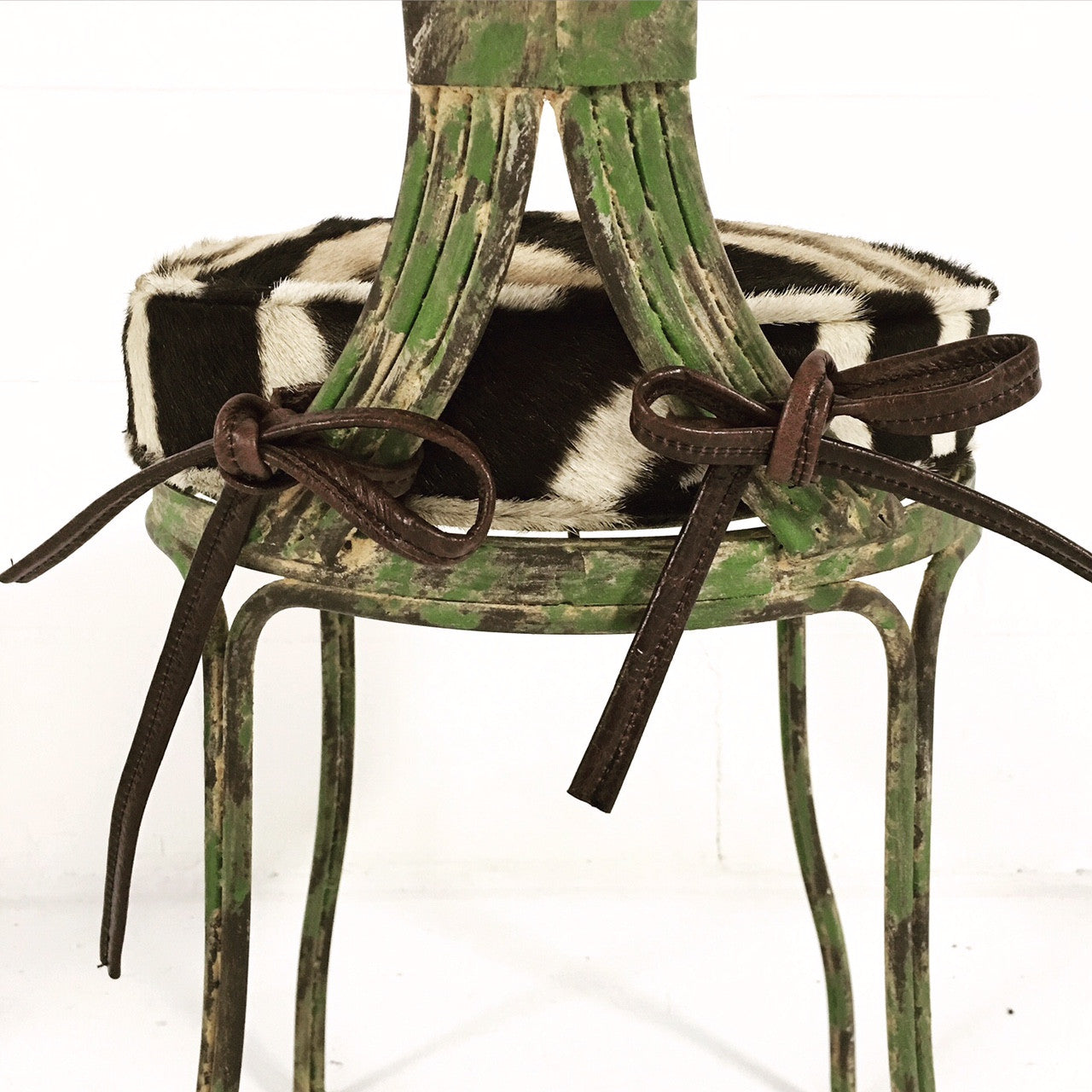 French Garden Chair with Zebra Cushion - FORSYTH