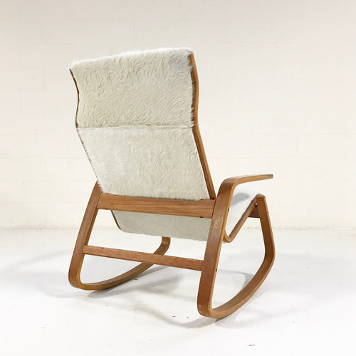 Danish Modern Rocking Chair in Brazilian Cowhide - FORSYTH