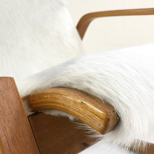 Danish Modern Rocking Chair in Brazilian Cowhide - FORSYTH