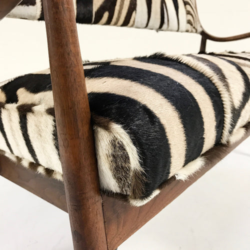 Danish Style Settee in Zebra Hide - FORSYTH