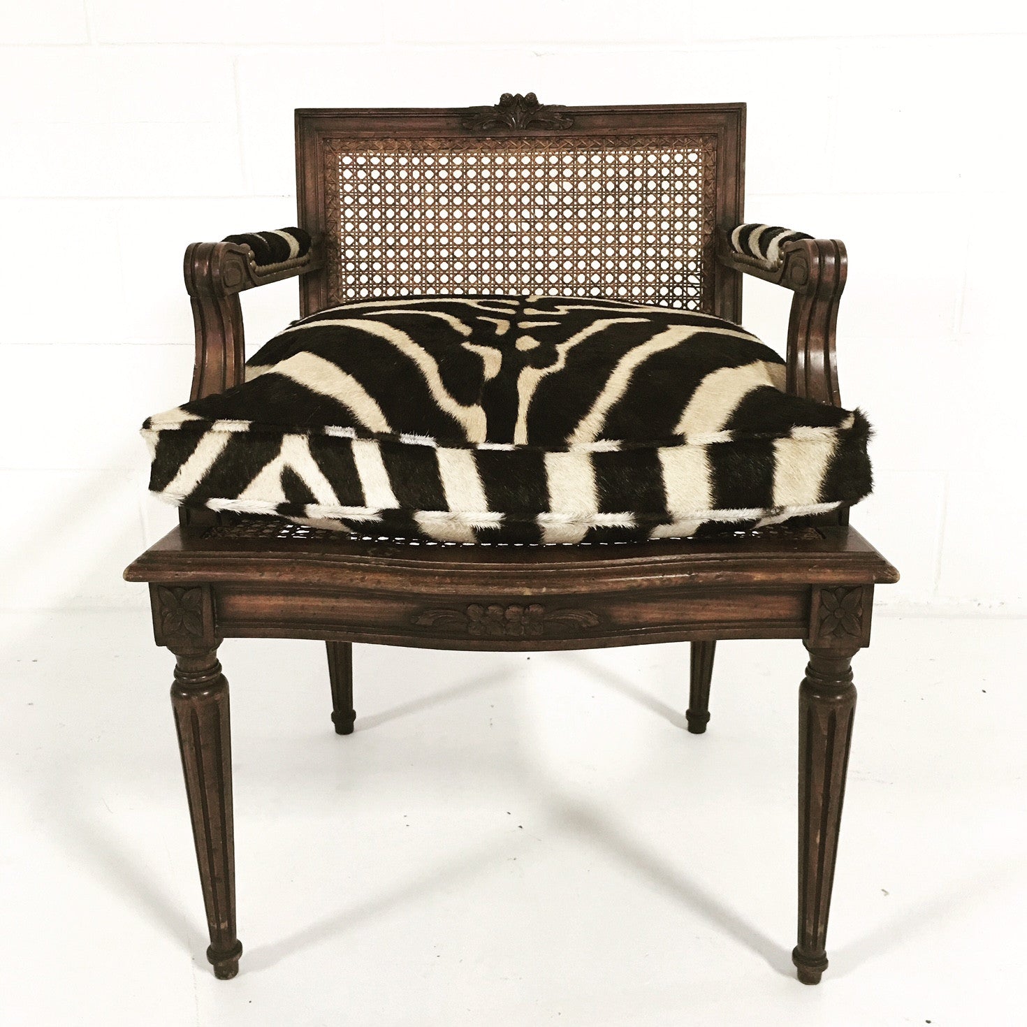 Louis XVI Style Chair with Zebra Cushion - FORSYTH