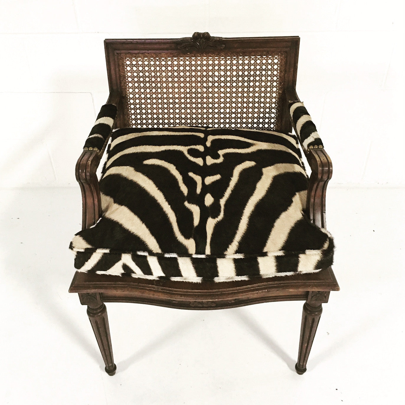 Louis XVI Style Chair with Zebra Cushion - FORSYTH