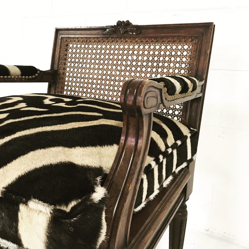 Louis XVI Style Chair with Zebra Cushion - FORSYTH