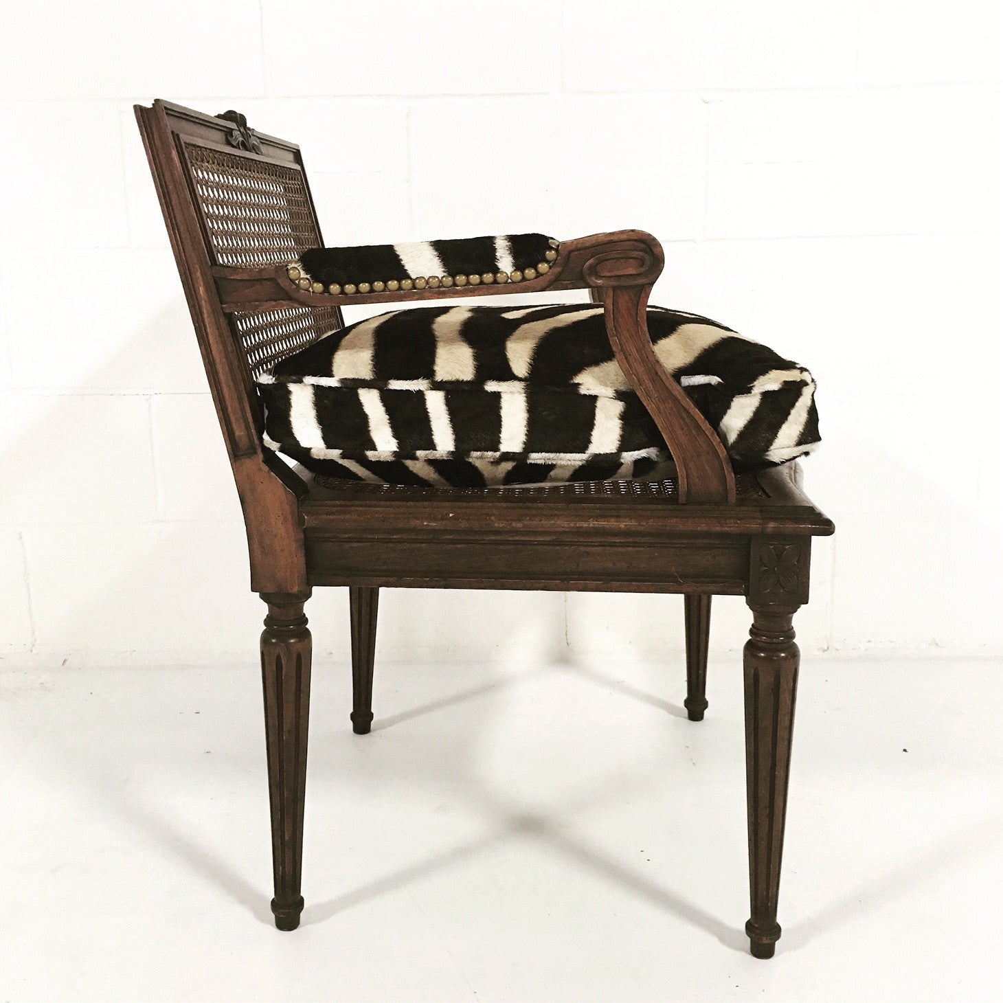 Louis XVI Style Chair with Zebra Cushion - FORSYTH