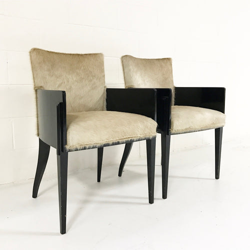 Art Deco Chairs in Brazilian Cowhide, pair - FORSYTH