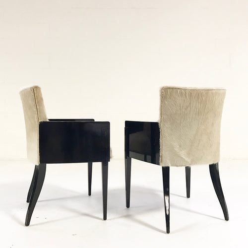 Art Deco Chairs in Brazilian Cowhide, pair - FORSYTH