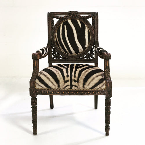 French Chair in Zebra Hide - FORSYTH