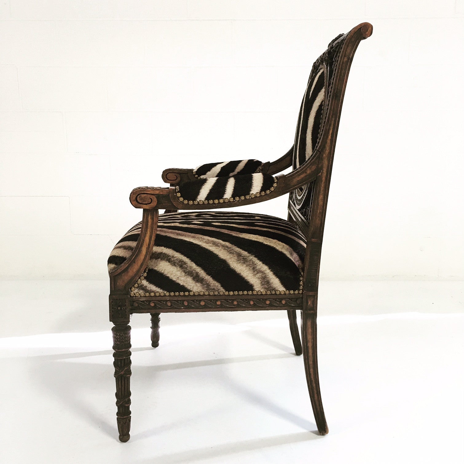 French Chair in Zebra Hide - FORSYTH