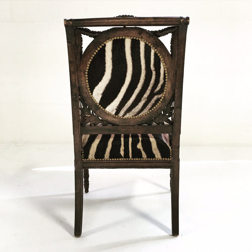 French Chair in Zebra Hide - FORSYTH