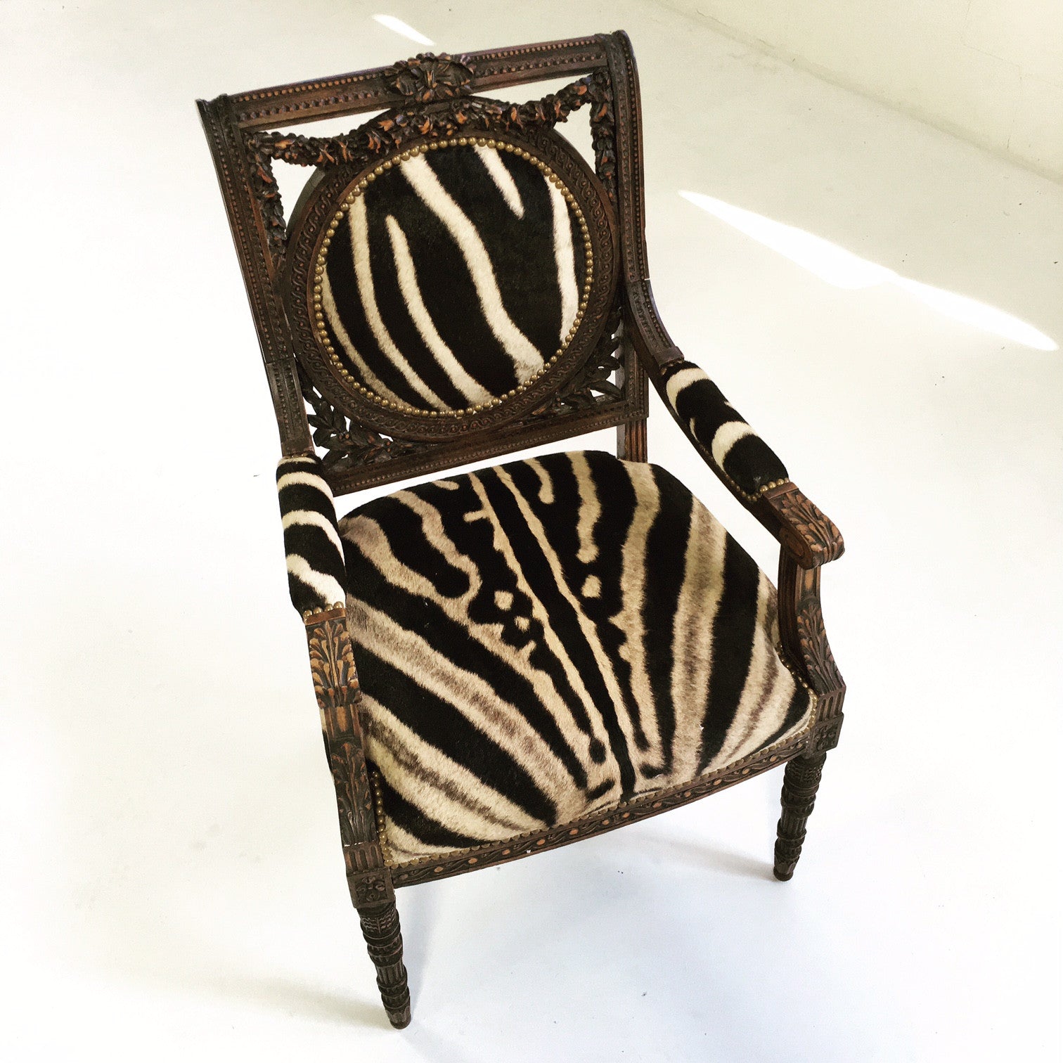 French Chair in Zebra Hide - FORSYTH