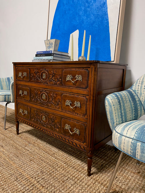 18th Century Continental Neoclassical Walnut Commode