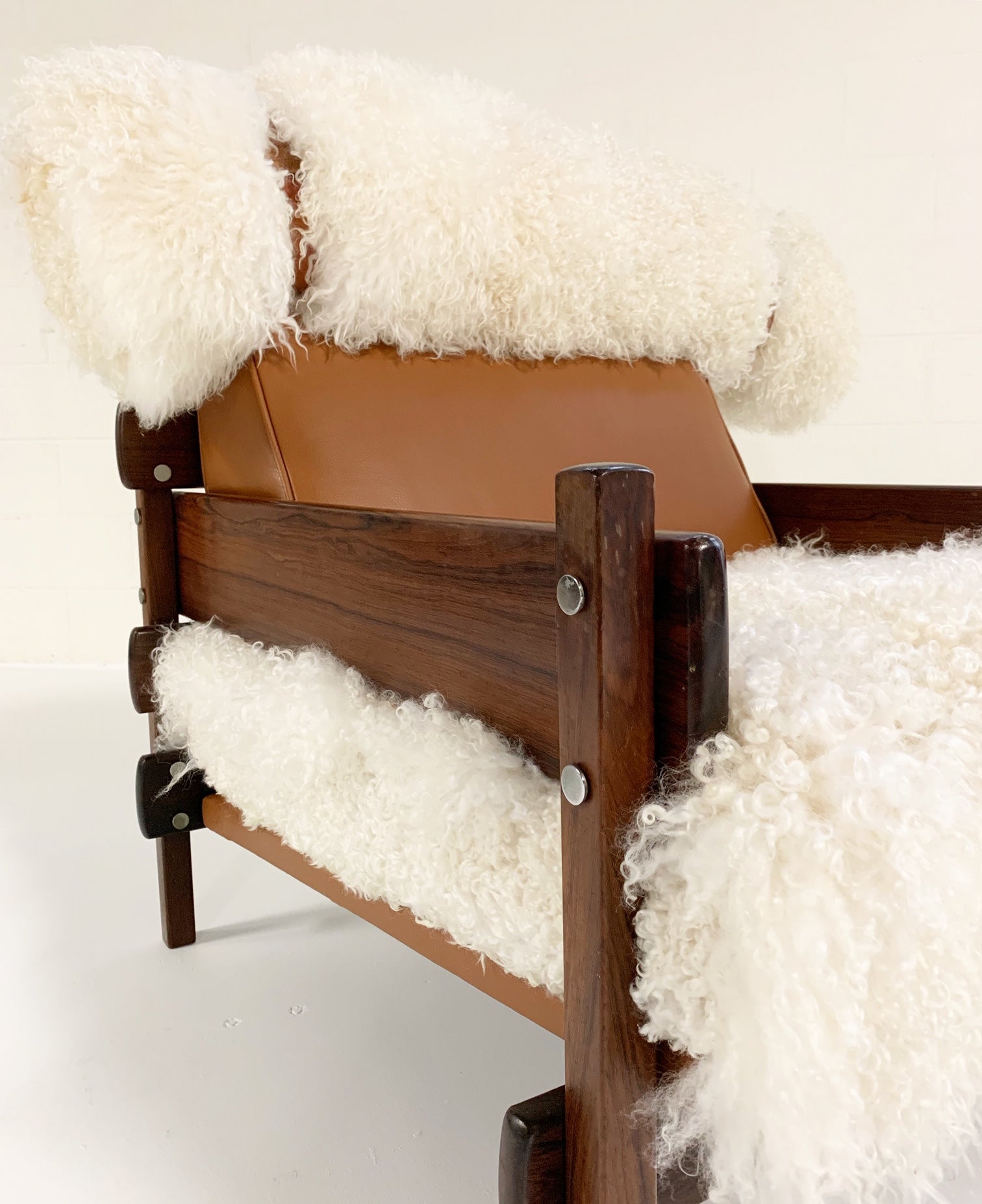 Jacaranda Tonico Chair in Gotland Sheepskin and Loro Piana Leather - FORSYTH