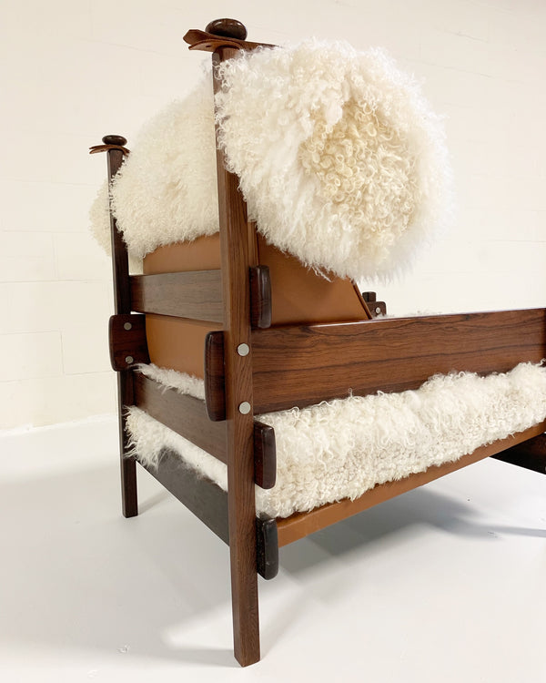Jacaranda Tonico Chair in Gotland Sheepskin and Loro Piana Leather - FORSYTH
