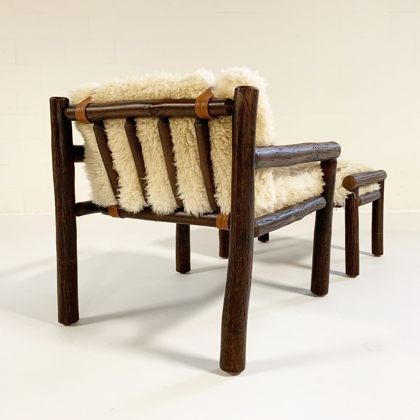 Butte Chair and Ottoman with Sheepskin Cushions - FORSYTH