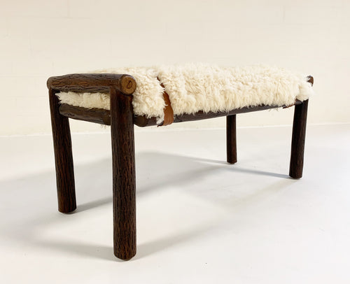 Butte Bench with Sheepskin Cushion - FORSYTH