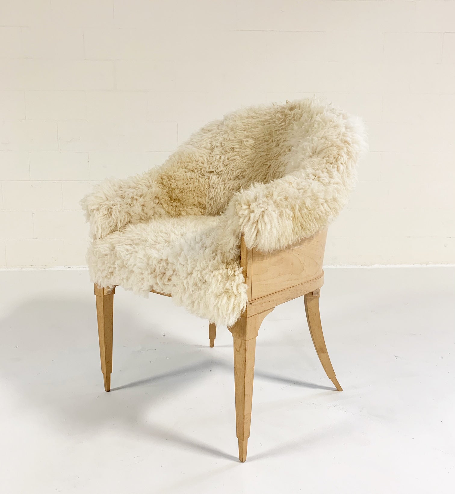Barrel Chair in California Sheepskin - FORSYTH