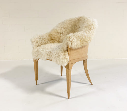 Barrel Chair in California Sheepskin - FORSYTH