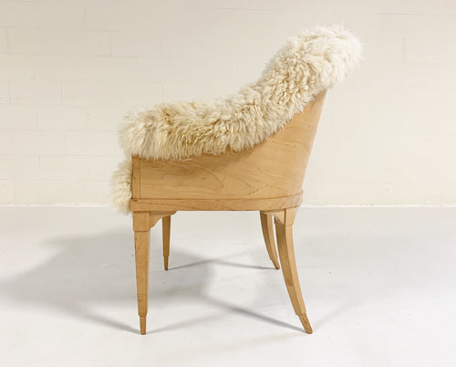 Barrel Chair in California Sheepskin - FORSYTH