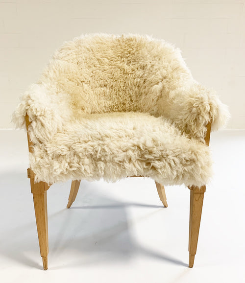 Barrel Chair in California Sheepskin - FORSYTH