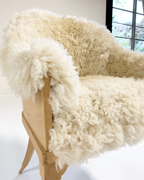 Barrel Chair in California Sheepskin - FORSYTH