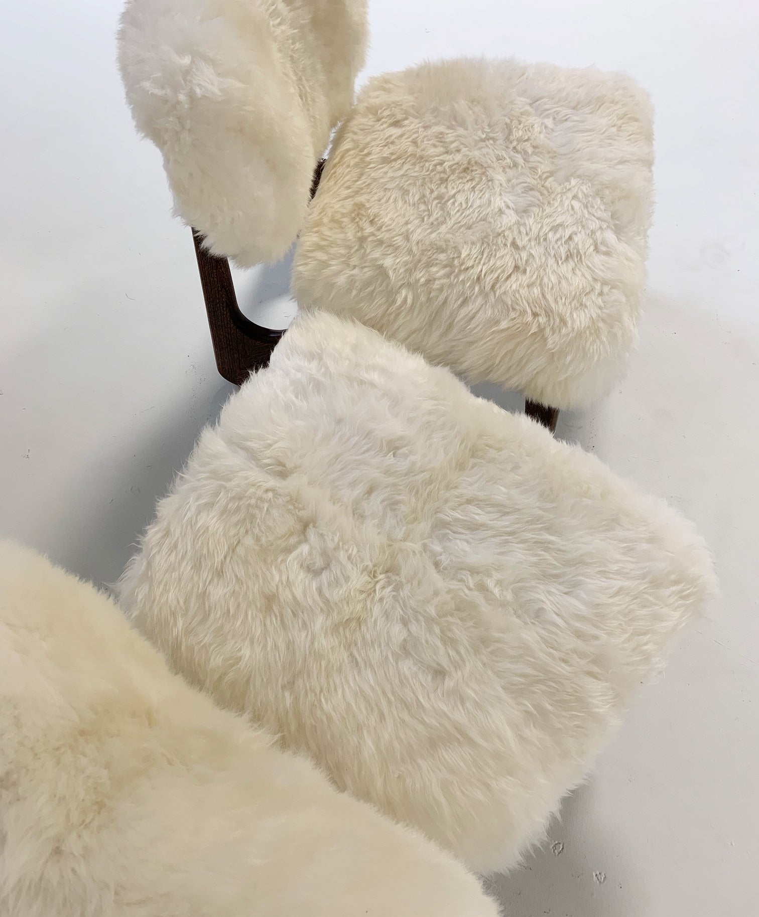 Sculptural Chairs in Brazilian Sheepskin, pair - FORSYTH