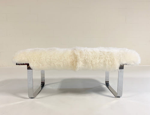 Chrome Bench in Brazilian Sheepskin - FORSYTH