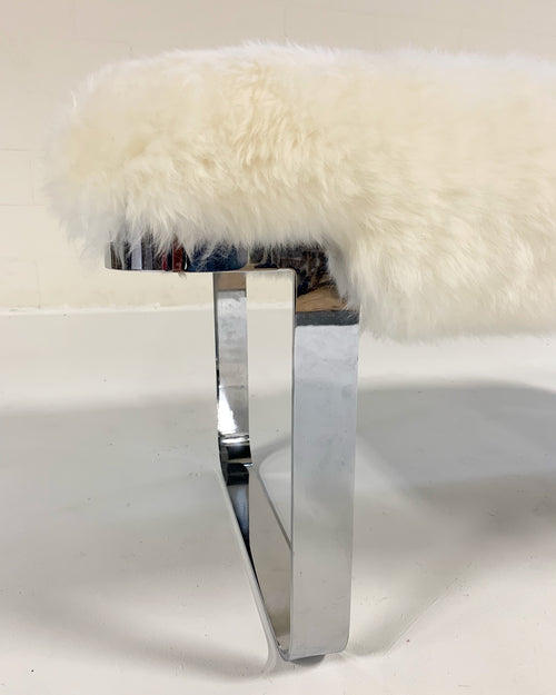 Chrome Bench in Brazilian Sheepskin - FORSYTH