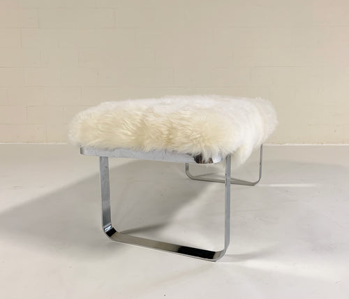 Chrome Bench in Brazilian Sheepskin - FORSYTH