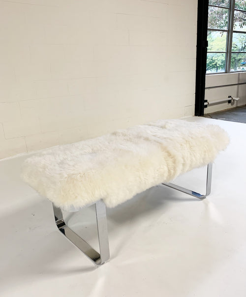 Chrome Bench in Brazilian Sheepskin - FORSYTH