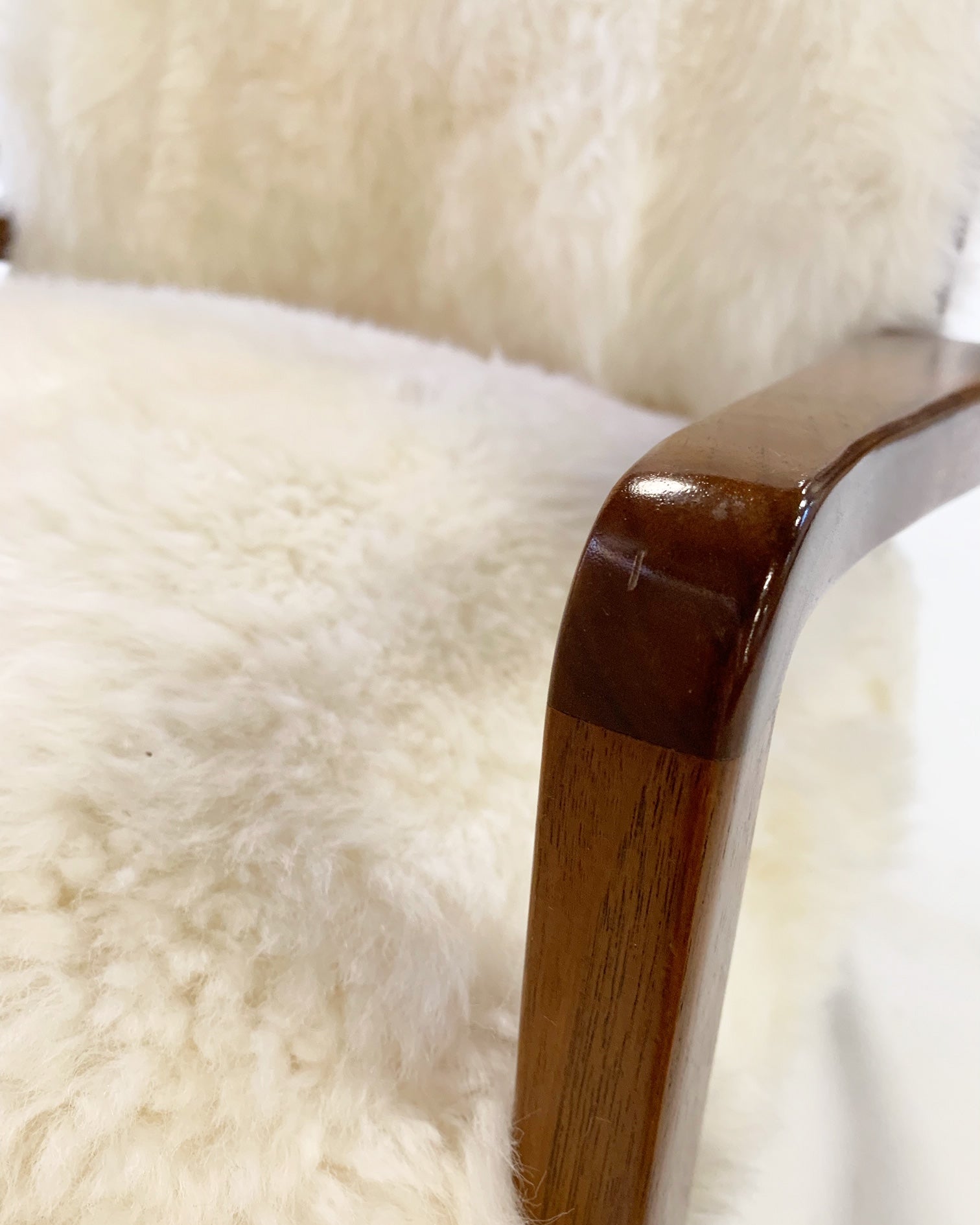 Lounge Chairs & Ottoman in Brazilian Sheepskin - FORSYTH