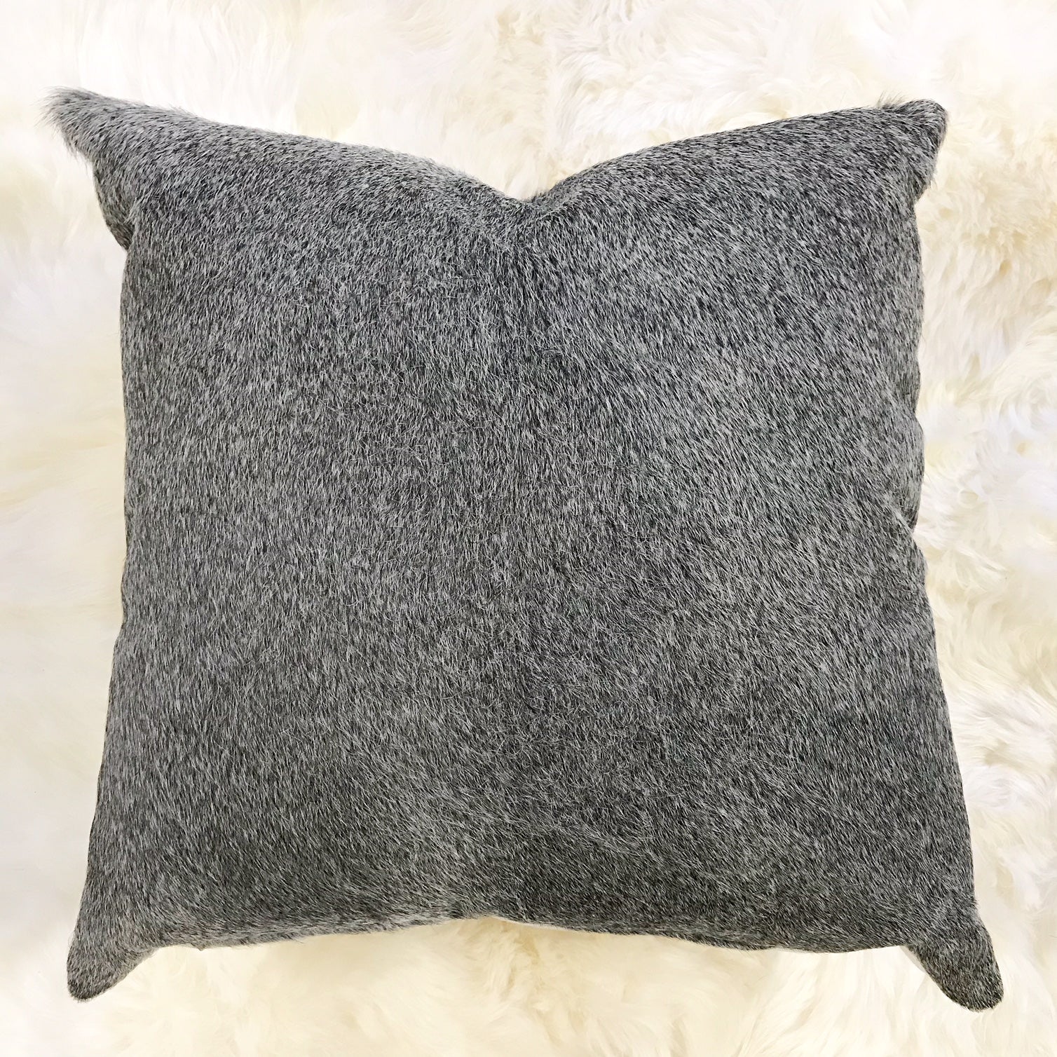 Salt & Pepper Cowhide Pillow, 24" - FORSYTH