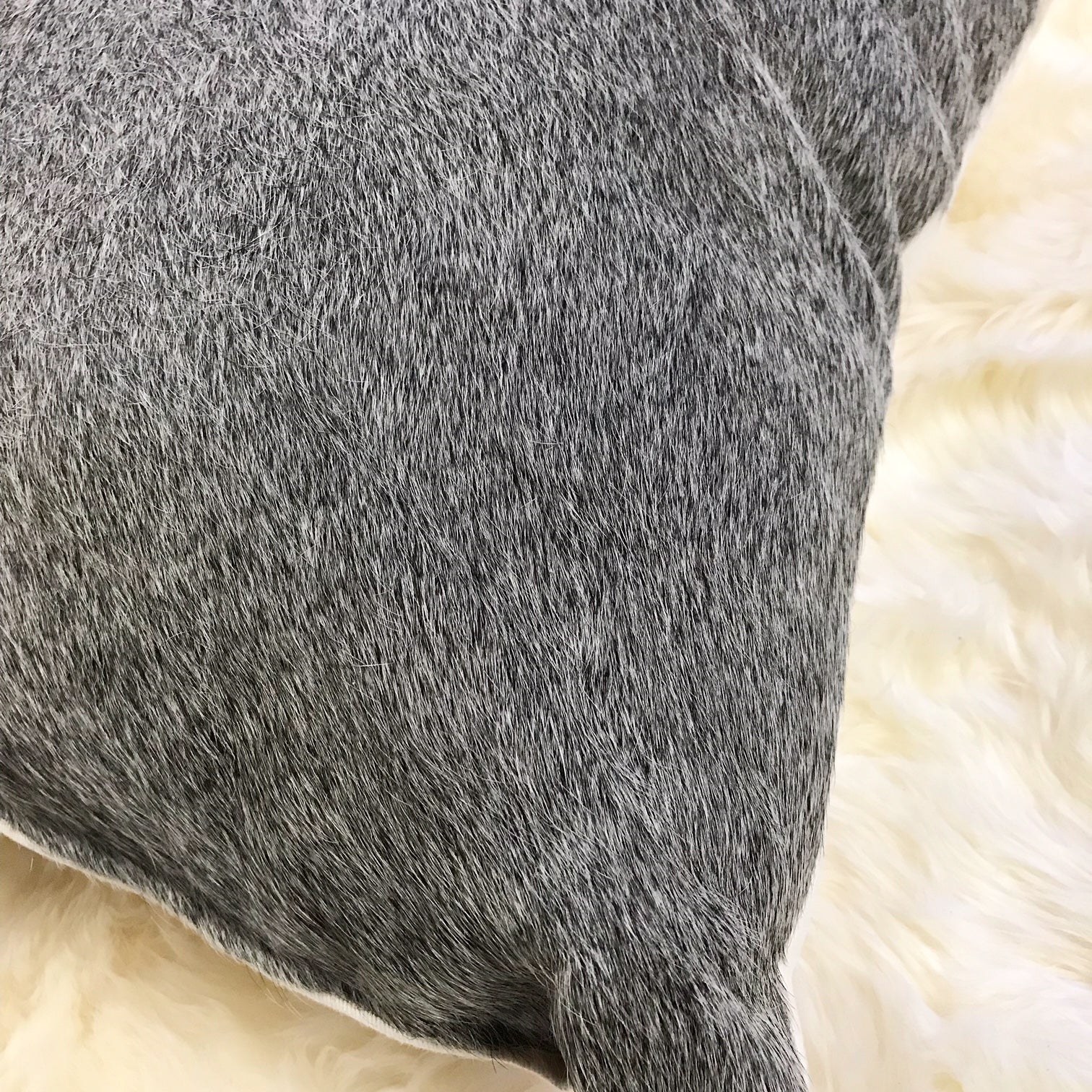 Salt & Pepper Cowhide Pillow, 24" - FORSYTH